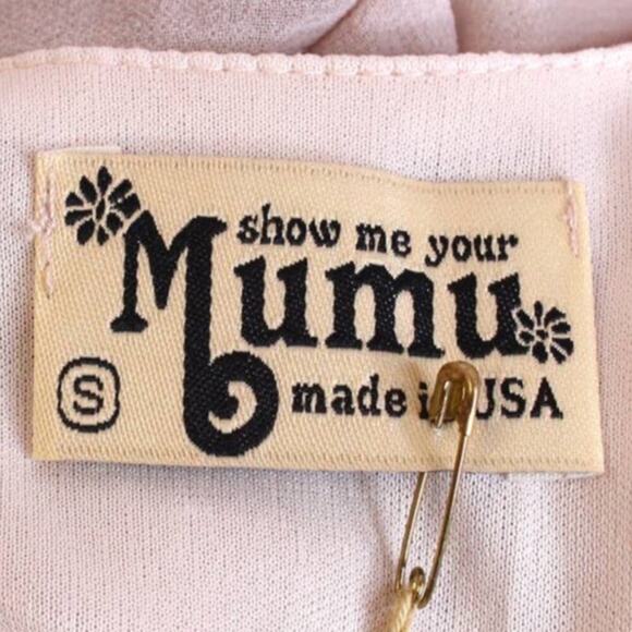 SHOW ME YOUR MUMU Bombshell Chiffon Dress in Cream Size Small - Picture 8 of 9